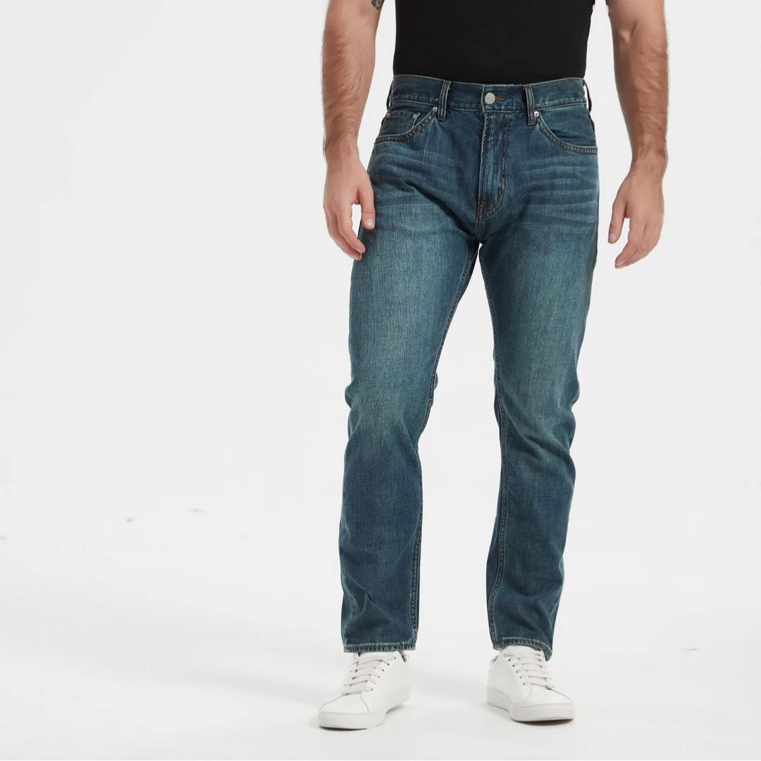 DENIMIT/【赤耳】春夏12盎司502直筒偏白蓝翡绿修身男牛仔裤07A