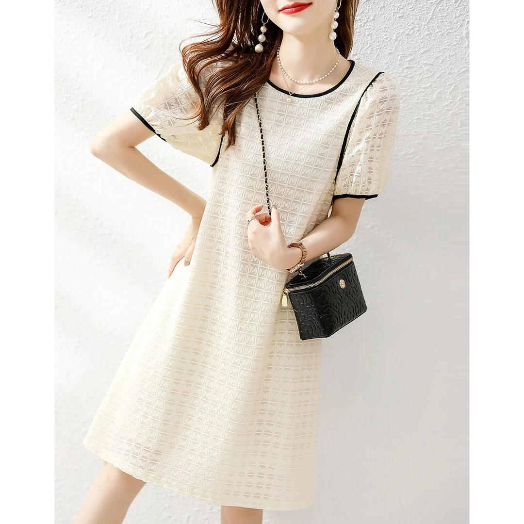 CG3206连衣裙女装时尚气质夏季休闲宽松韩版减龄显瘦收腰a字裙子