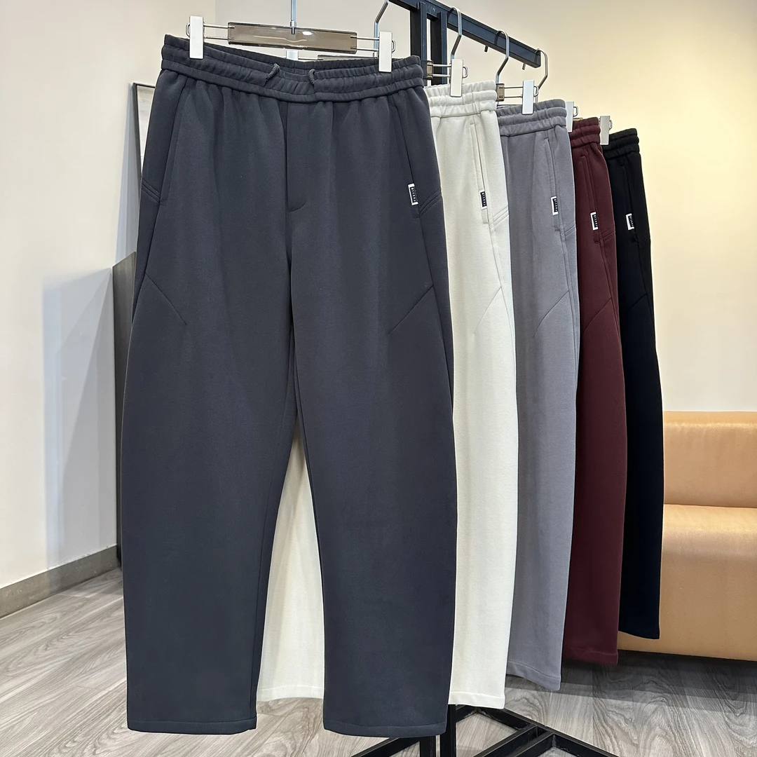 升级奥棉绒加厚秋冬立体剪裁男士宽松直筒卫裤K9095