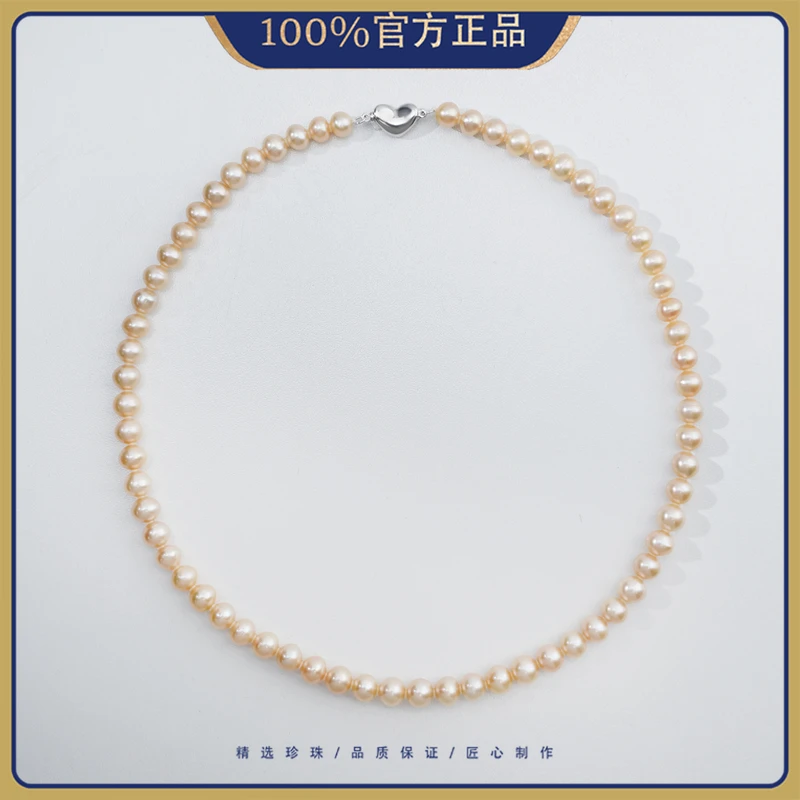 7-8mm忆念YA366-H S925银多样性发货天然淡水珍珠项链中国红45cm