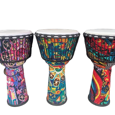 羊皮PVC12寸非洲鼓，可外出携带，轻质鼓