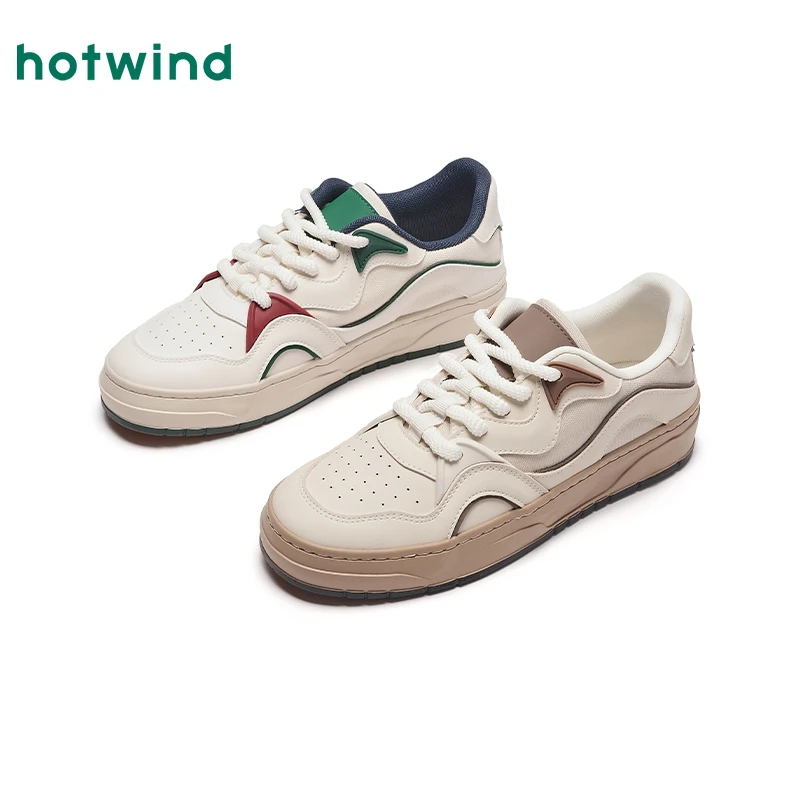 热风2024年秋季新款男士时尚低帮透气潮流厚底休闲鞋H14M4732