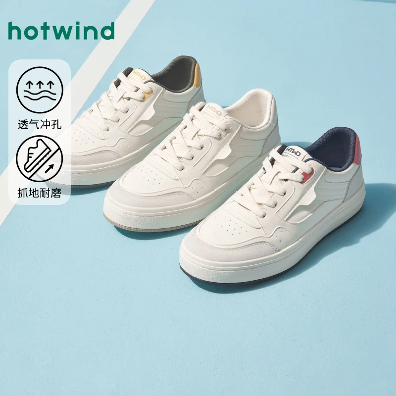热风男厚底时跑步休闲运动户外增高软底软面时尚休闲鞋H14M25552