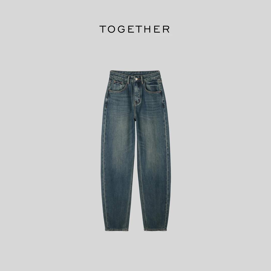 【Together】· 空海 · 春秋款净版弯刀哈伦拖地牛仔裤#L2065