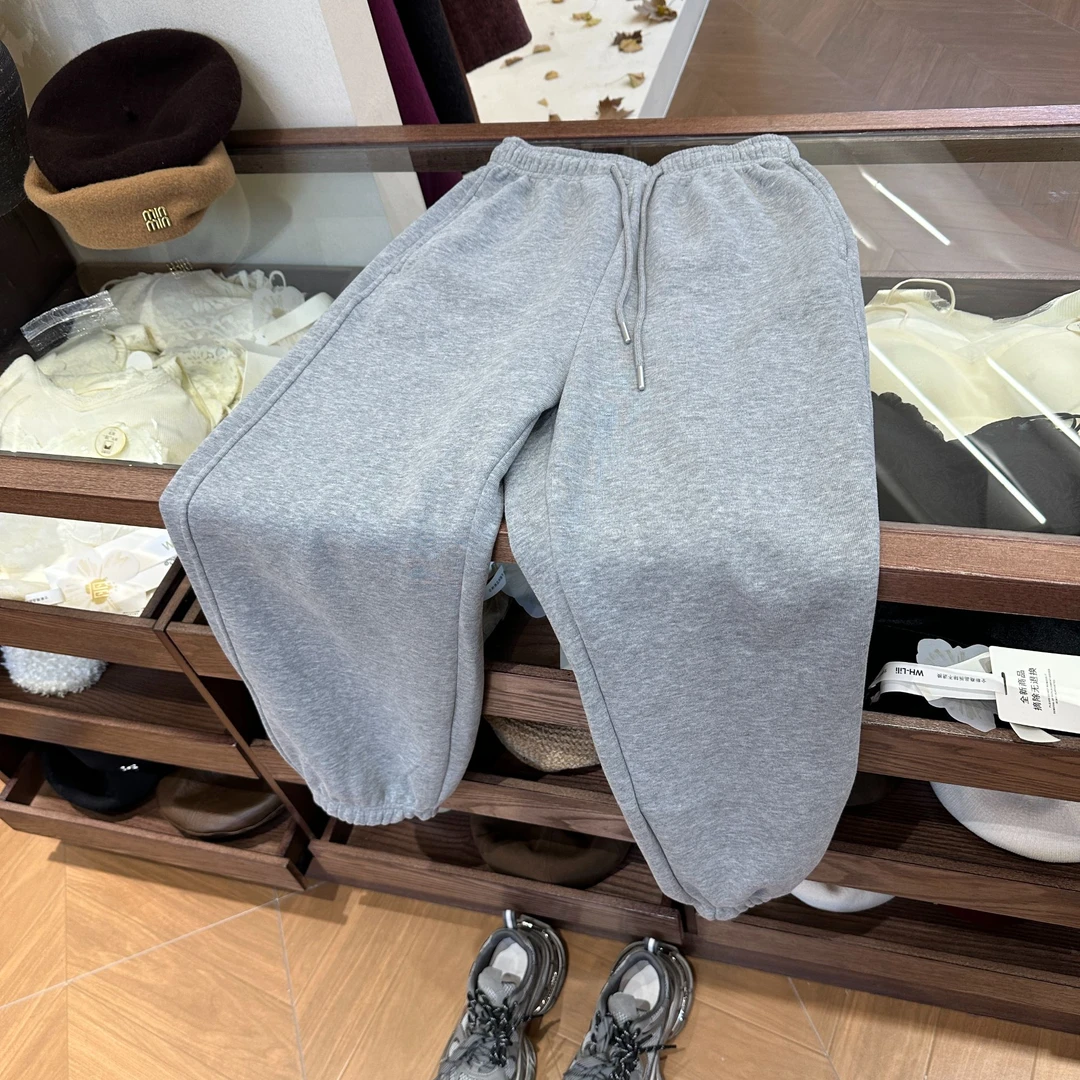 【BayaLi】2024秋冬小个子专属灰色卫裤