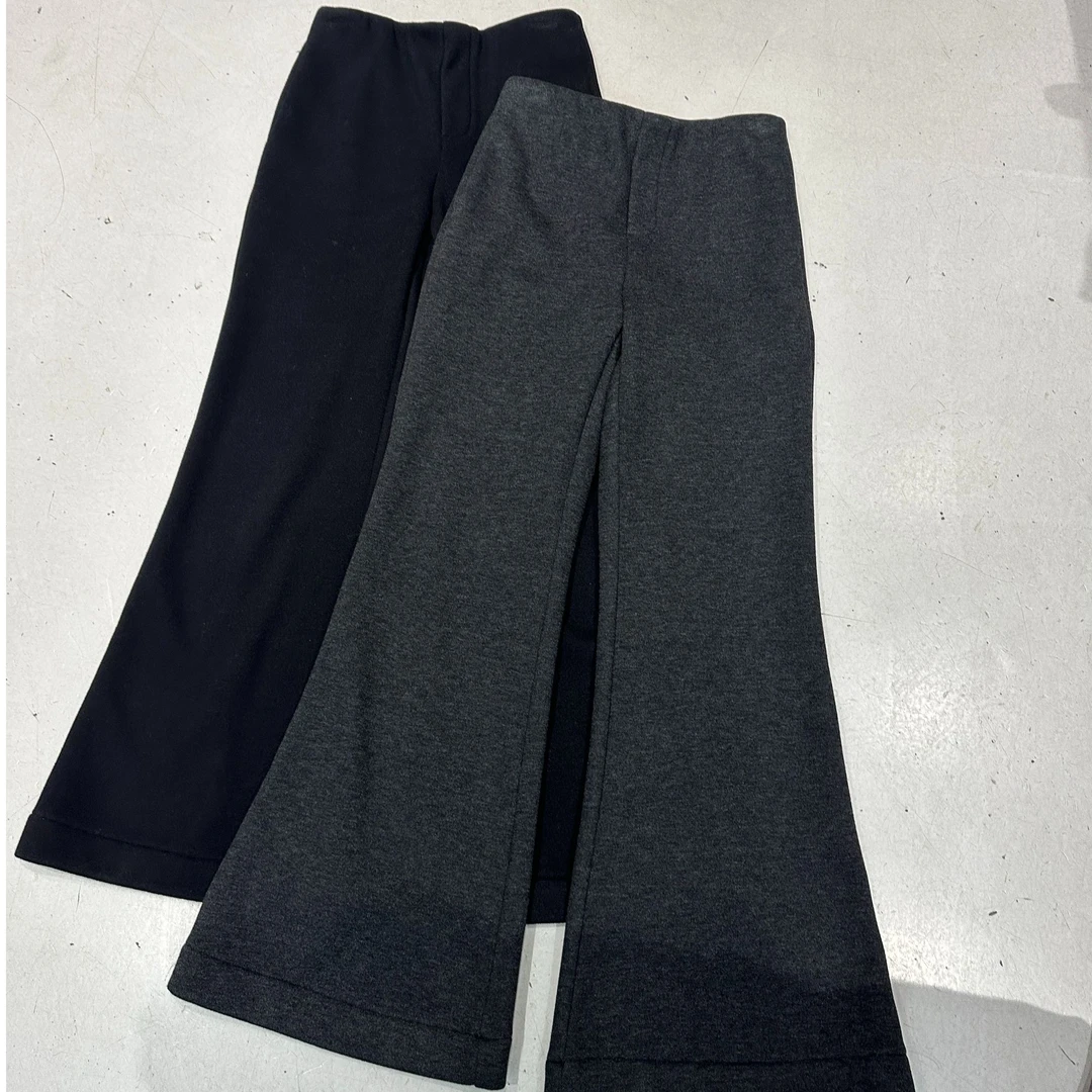 【BayaLi】2024秋冬新品加厚加绒款显瘦微喇裤