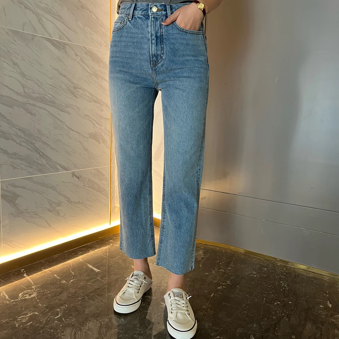 【散边】高品质土耳其进口bossa复古环保牛仔裤女显瘦百搭时尚女