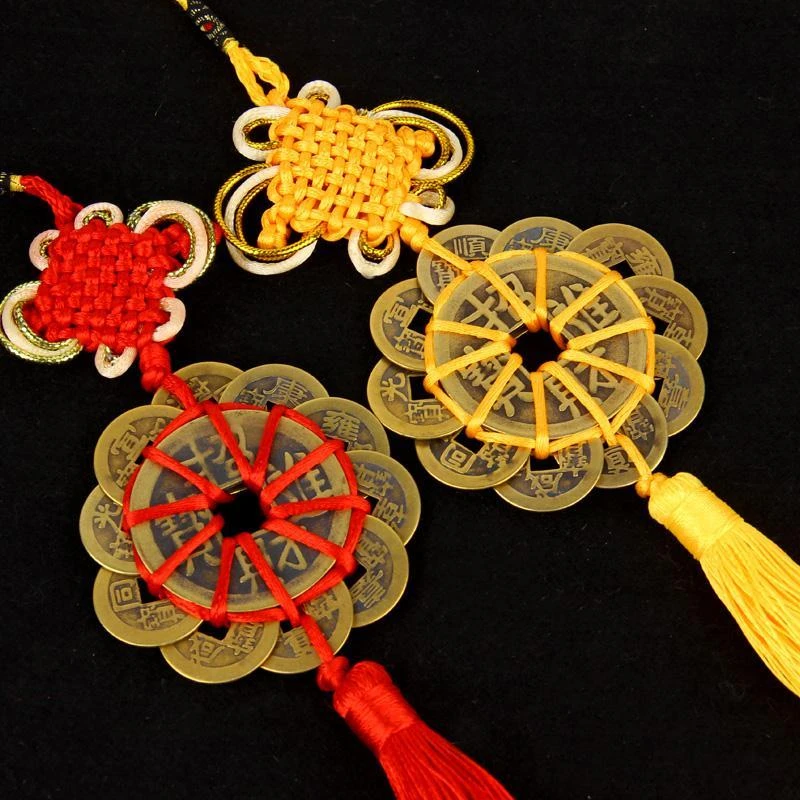 铜文昌塔十帝梅花钱挂件床头梅花钱挂件挂件五帝钱挂件背景墙