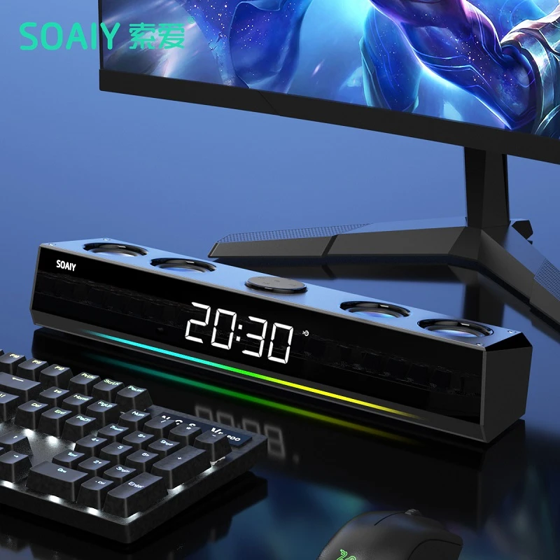 索爱SH18电脑音箱台式无线蓝牙电竞游戏家用低音炮套装黑色办公