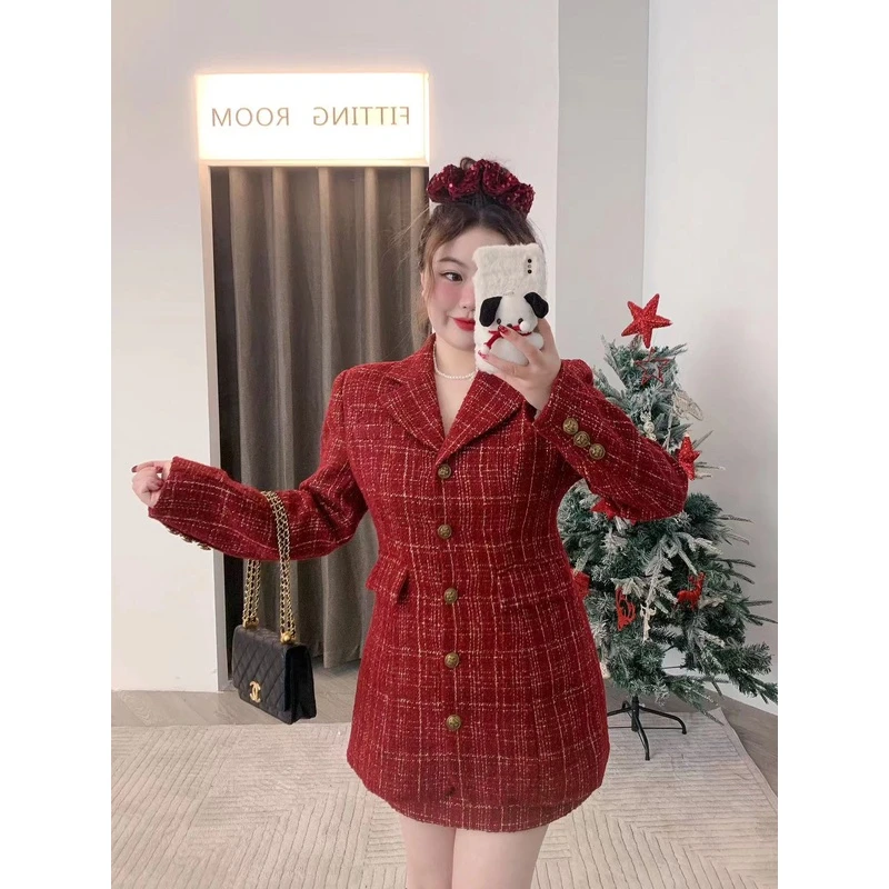 现货 慧芝huizhi 纸醉金迷 定制款 重工金丝小香风加厚收腰套装