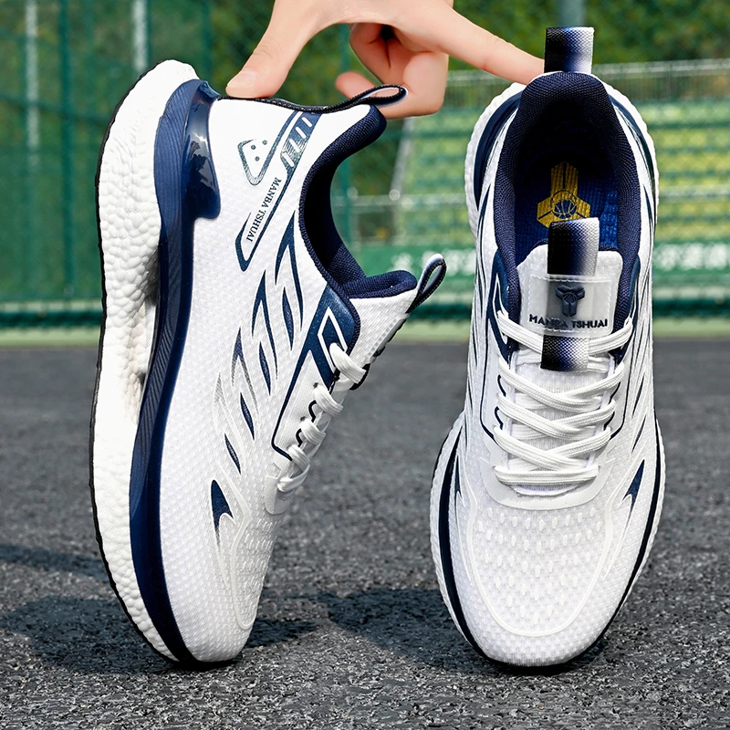 【爆款】新款夏季专业减震跑步鞋轻便中考高端运动鞋男款透气女鞋子