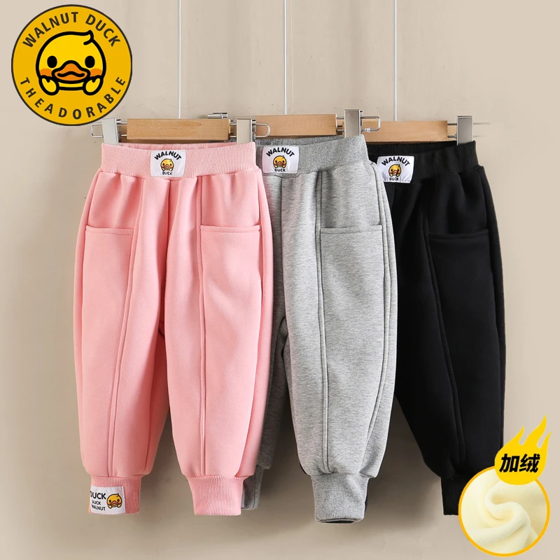 小黄鸭儿童冬季休闲加绒卫裤DK875-XCC