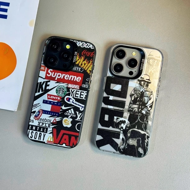 潮牌标个性全包iphone16/15/14promax磨砂适用于苹果16磁吸手机壳