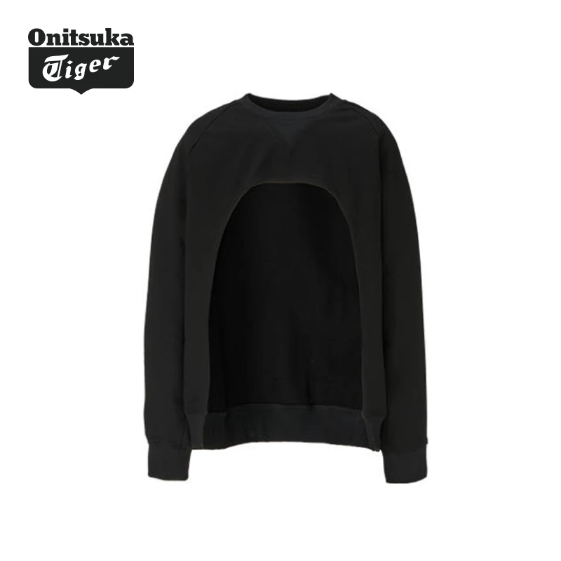 Onitsuka Tiger鬼塚虎男女镂空设计圆领卫衣套装