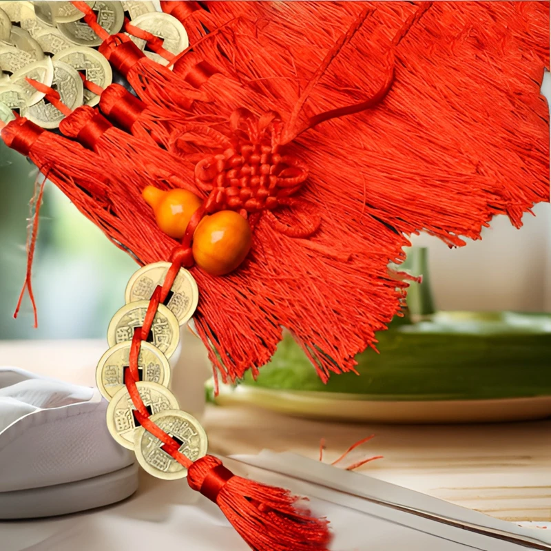 新款大气时尚五帝钱精美汽车挂件