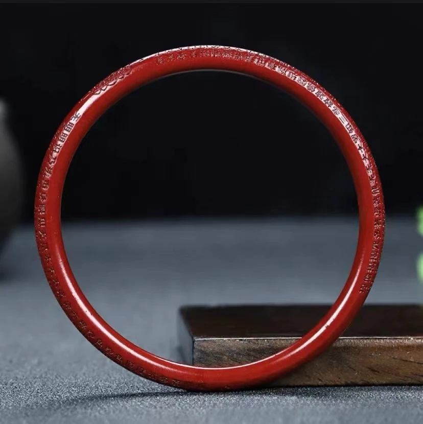 含辰砂工艺品【黑马家珠宝】朱砂心静精品手镯