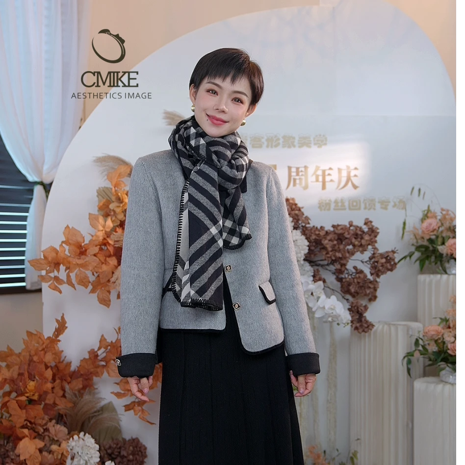 【蜜客专属】小香风羊毛外套气质短款翻领纯色 复古优雅YHCS9011