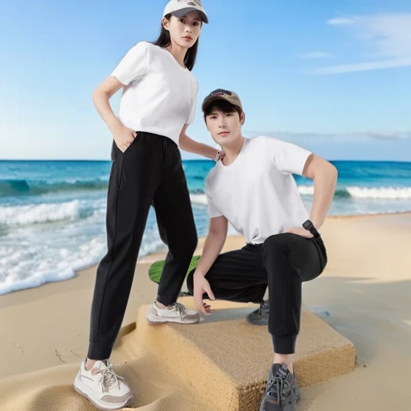 B489智能芯片凉感科技男女同款夏季速干芯片高品质长裤休闲裤