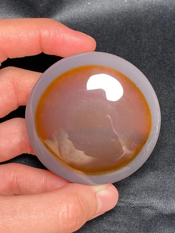 原矿巴玉海玉玛瑙珠天然线条羊眼板珠