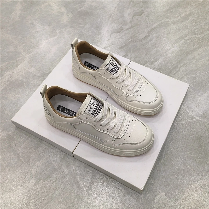 板鞋小白鞋女2025年秋季新款ins舒适平底学生系带休闲运动鞋白色