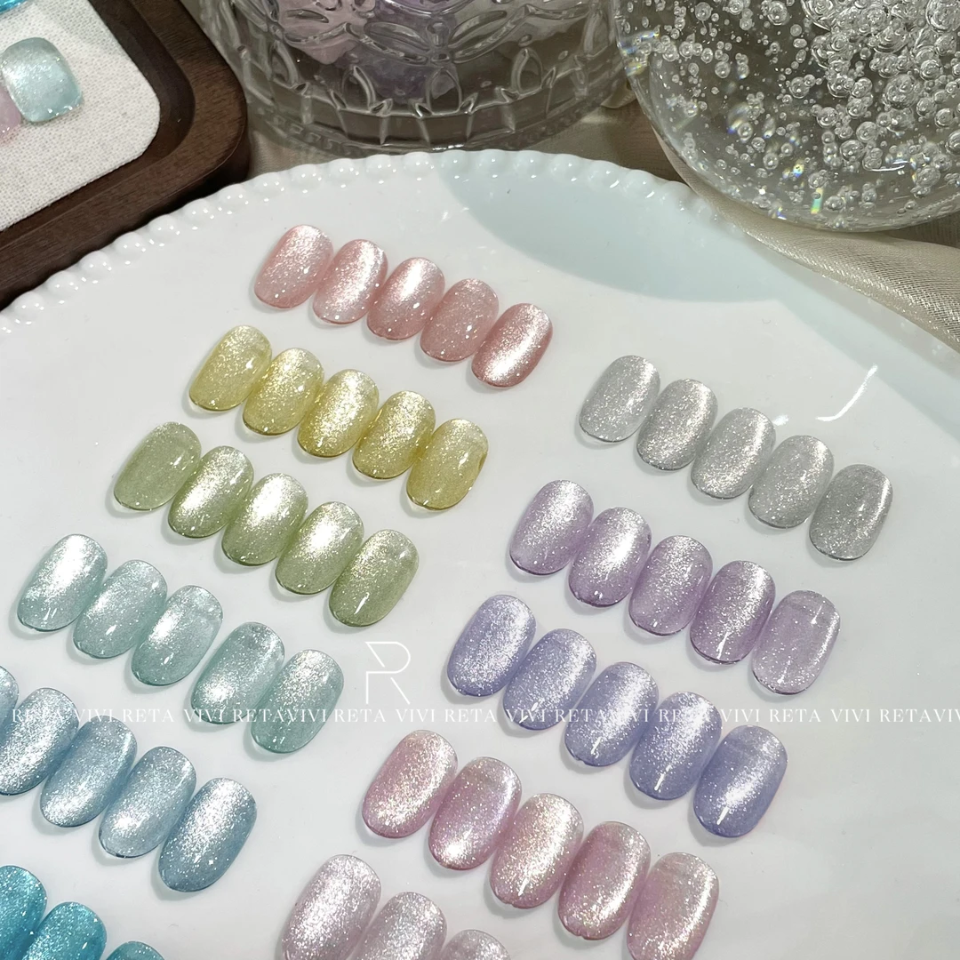 RETA VIVI 新品宝石猫眼胶爆闪冰透猫眼甲油胶2.5g/5g