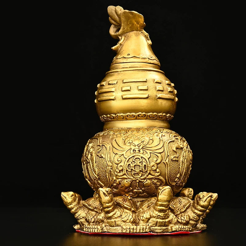 铜天医葫芦摆件开口九龟葫芦吉祥八宝百福葫芦八宝龟葫芦装饰品