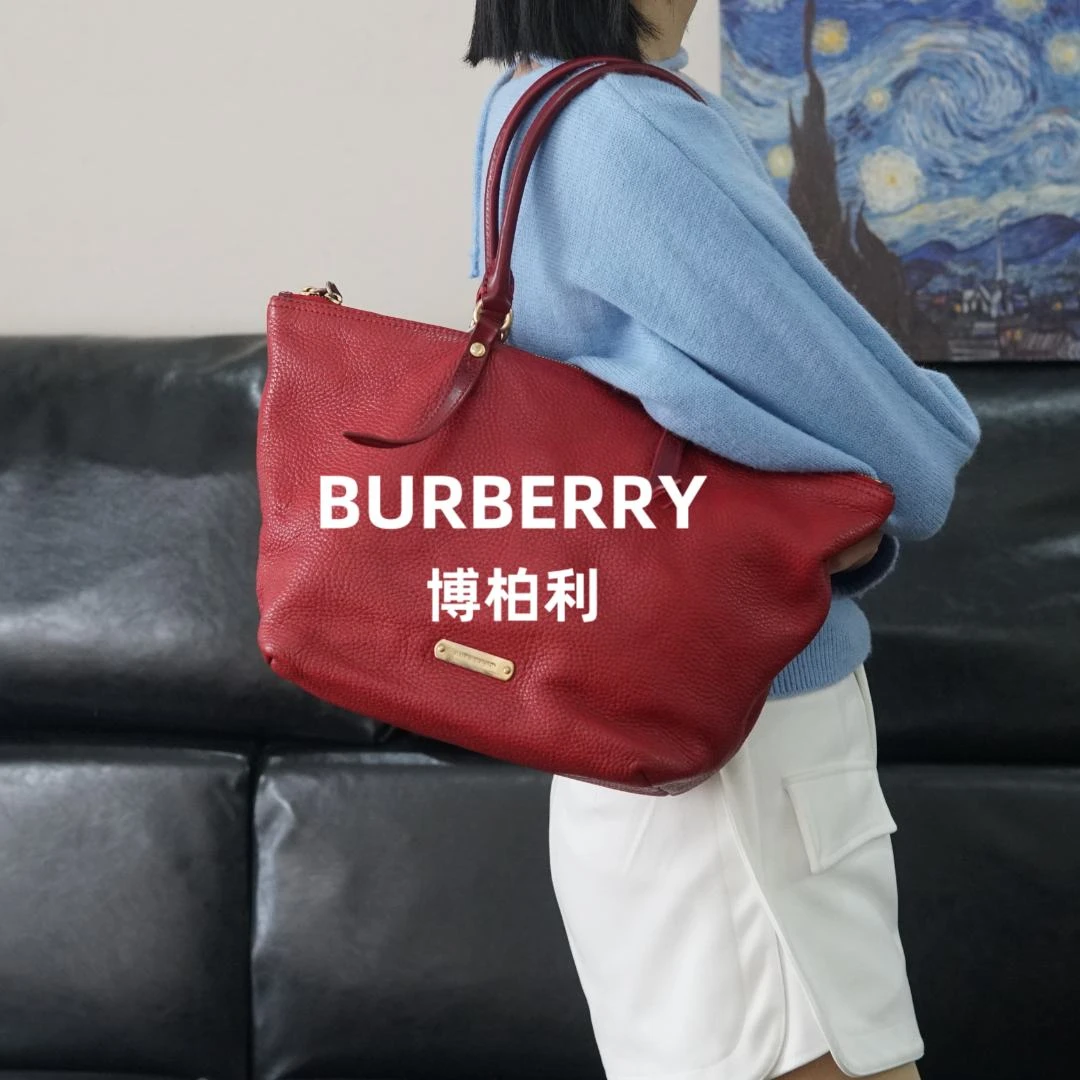 95新 BURBERRY/博柏利  巴宝莉 红色单肩包/WJ11510010/0010
