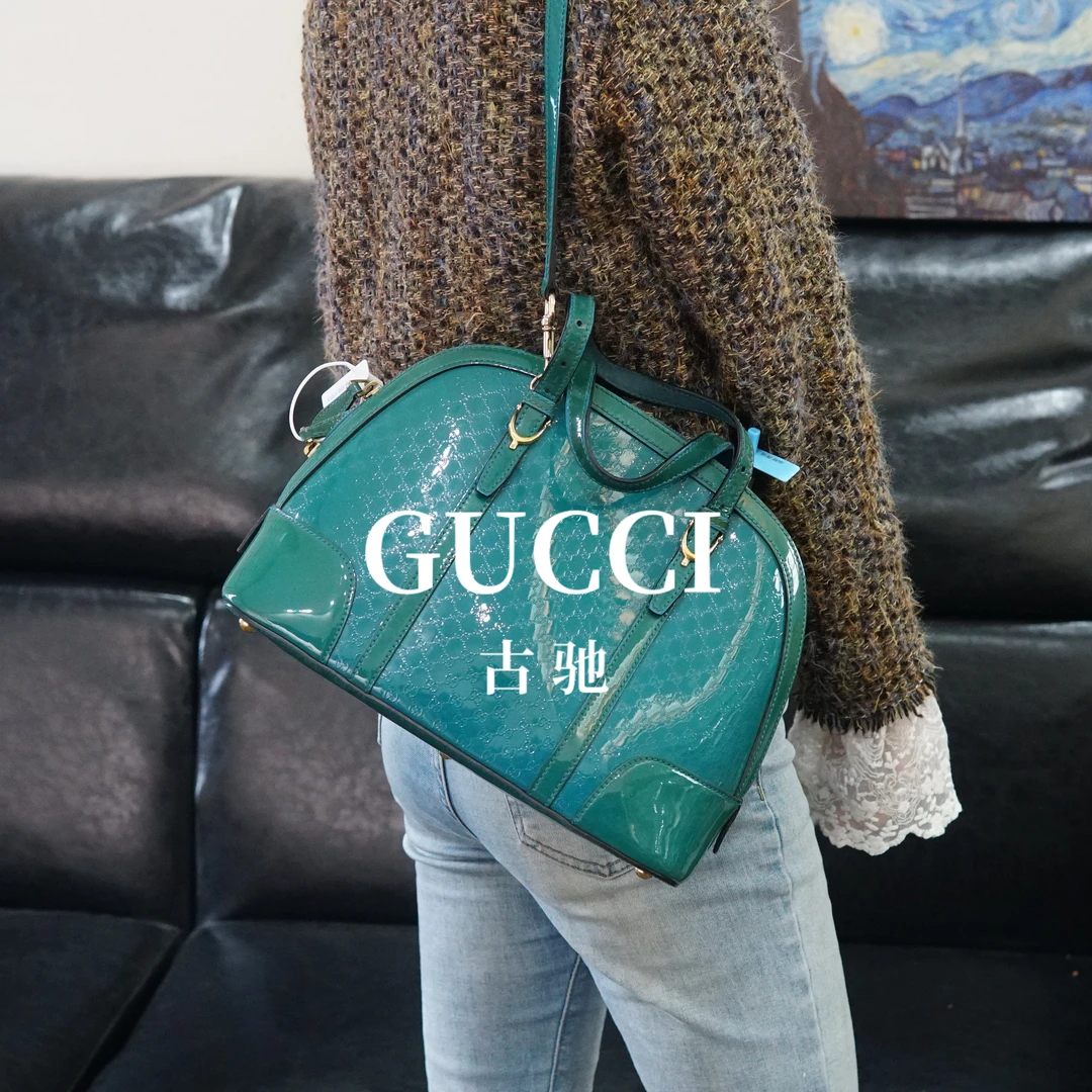 95新 GUCCI/古驰 拼色贝壳包/HD10530018/0018