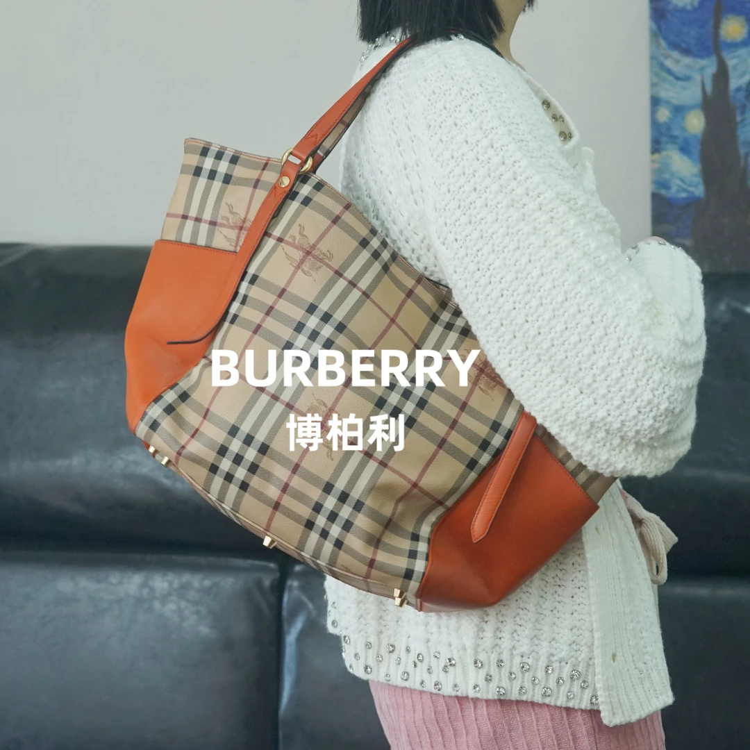 95新 BURBERRY/博柏利 巴宝莉/格纹单肩包/SC10615078/5078