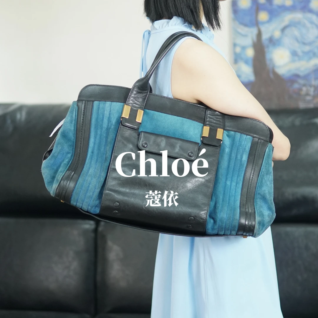 95新 Chloe/蔻依 拼皮单肩包/ZS08202021/2021