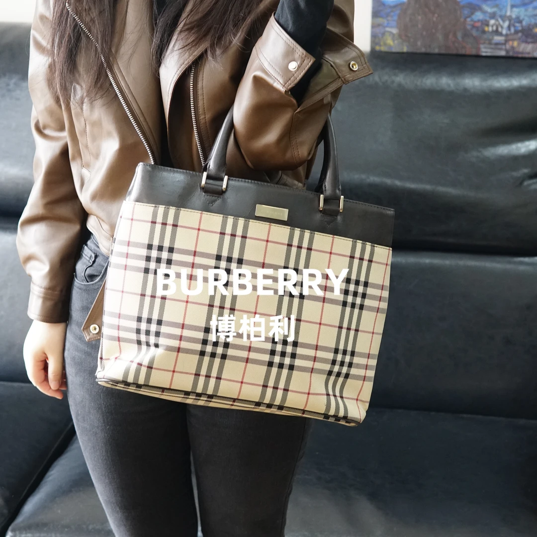 95新 BURBERRY/博柏利 格纹单肩包/JJ11904965/4965