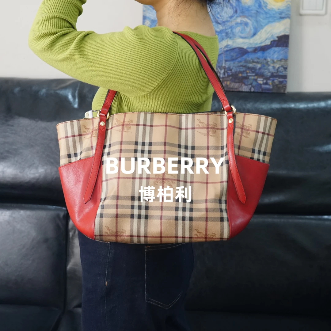 95新 BURBERRY/博柏利 巴宝莉/格纹单肩包/WJ11618003/8003