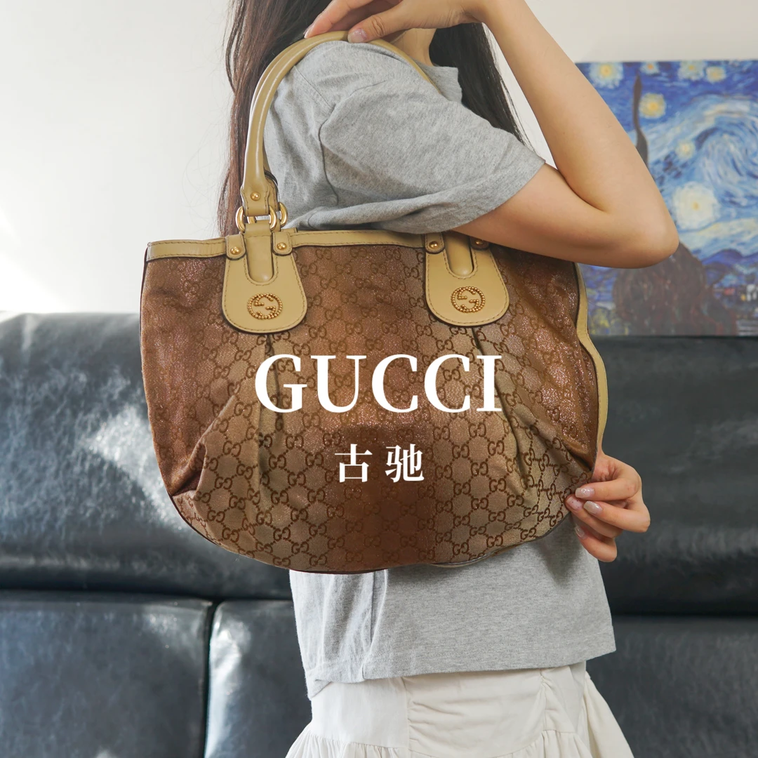 95新 GUCCI/古驰 单肩闪粉包/ZC07625066/5066