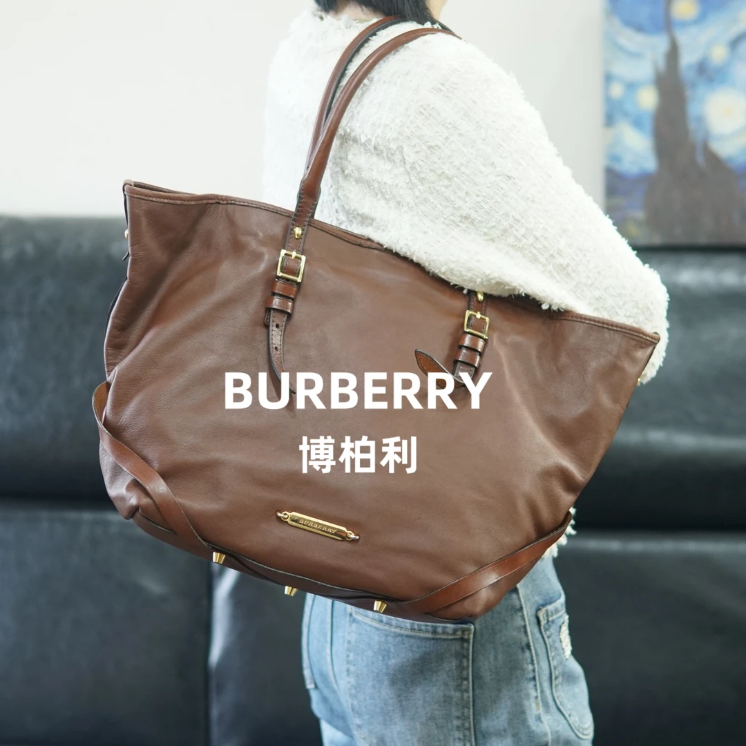 95新 BURBERRY/博柏利 巴宝莉/棕色单肩包/FYBC09521587/1587