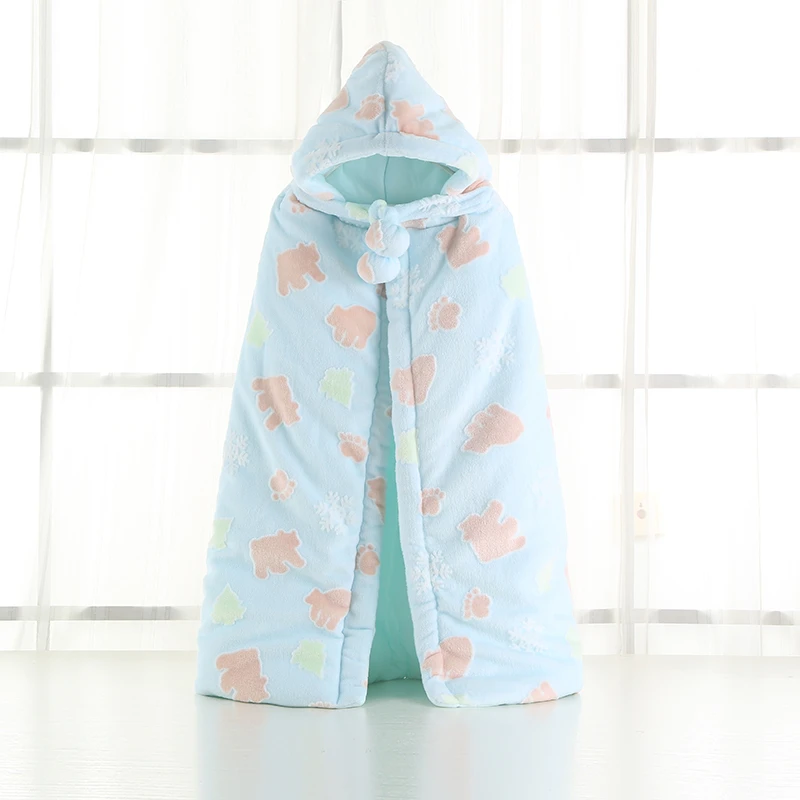 婴儿披风婴幼儿加厚外套婴童宝宝外出斗篷新生儿秋冬男女保暖披肩