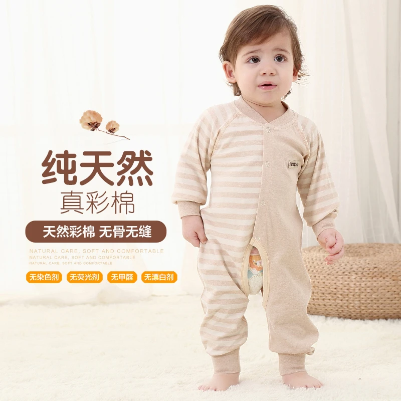 婴幼儿衣服连体衣纯棉夏秋宝宝爬服新生男女哈衣新生儿居家外出