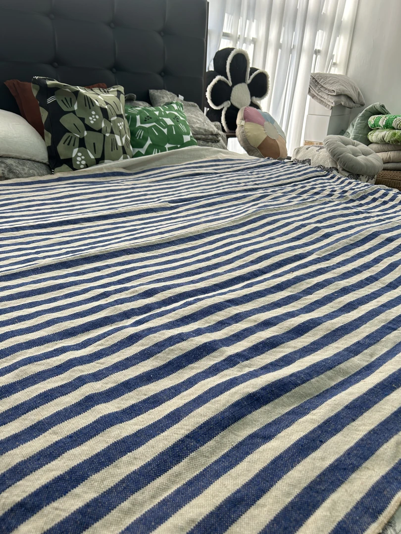 【悠然150*200】100汉麻条纹纯色盖毯