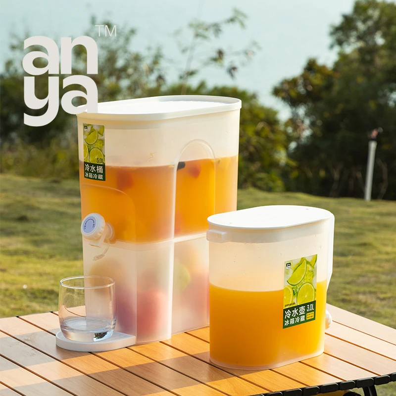 anya/安雅冰箱冷水壶水龙头大容量家用果汁扎壶水果茶夏季冰水桶