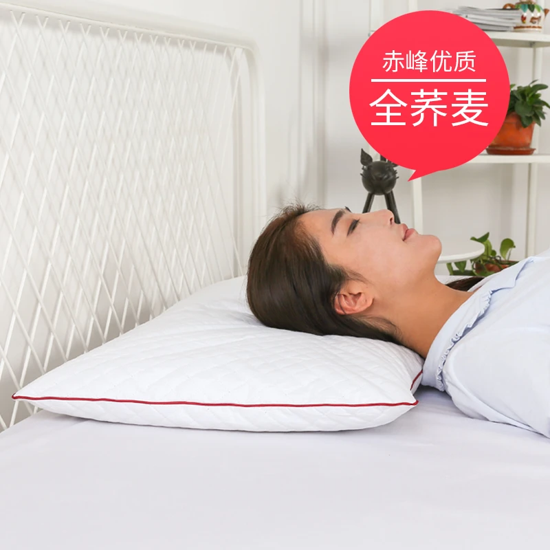荞麦枕头枕芯经典款全棉透气支撑可拆洗不掉渣赤峰荞麦枕头荞麦皮