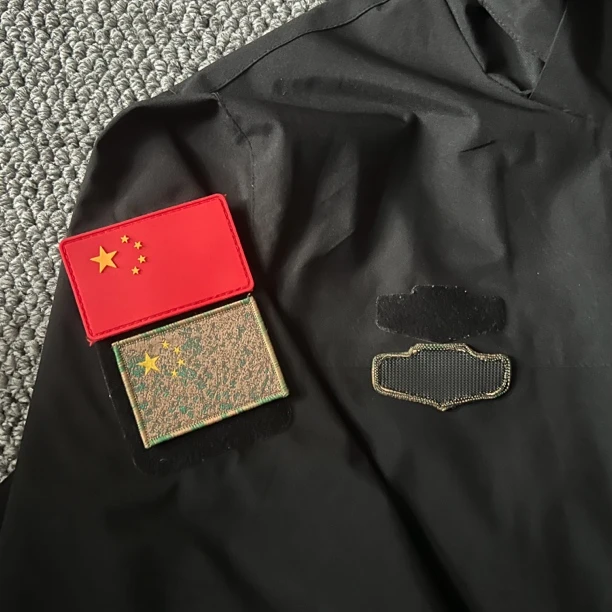 军事风冲锋衣魔术贴臂章迷彩包包配饰户外迷彩臂章徽章五件套