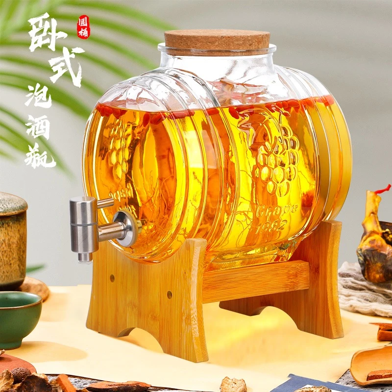玻璃大容量泡酒瓶家用泡酒瓶带龙头密封泡酒坛药酒罐酒壶酒缸商用