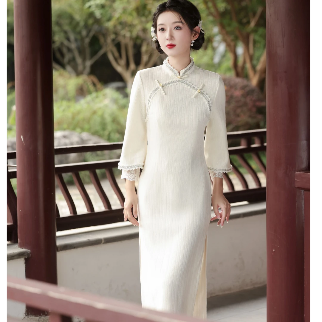 【QK2336】2024秋季新款改良旗袍连衣裙网红少女中国风新中式日常