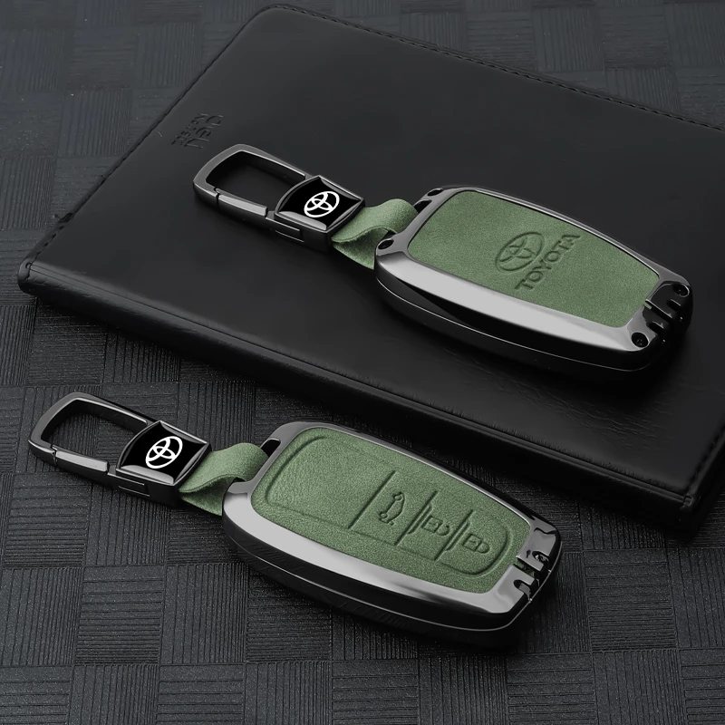 适用于丰田钥匙套凯美瑞亚洲龙CHR汉兰达卡罗拉全包保护壳皮扣男