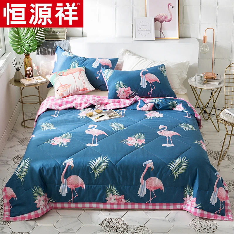 恒源祥全棉夏凉被单人空调被子学生宿舍棉被褥双人纯棉春秋被芯
