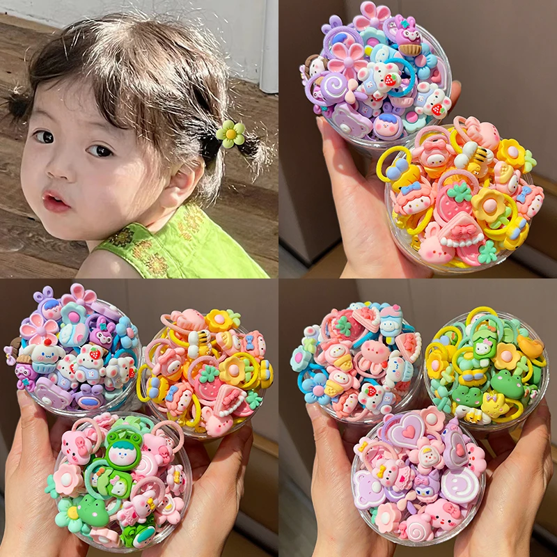 宝宝头绳发量少婴儿皮筋不伤发小女孩小号橡皮筋扎头发绳拇指发圈