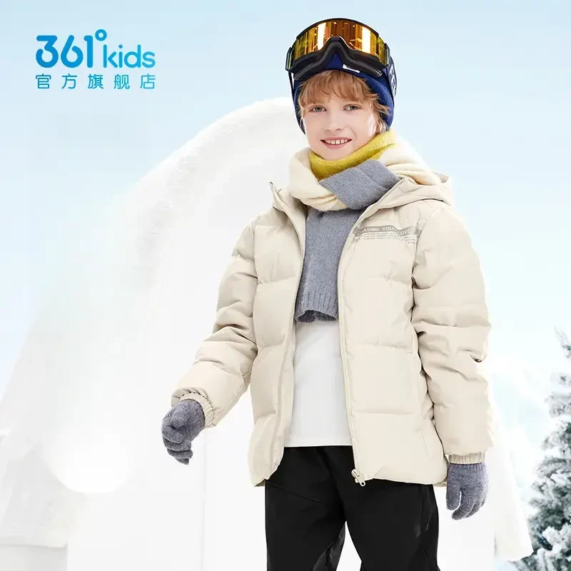 361°kids男女童连帽羽绒服冬季新款通码中大童保暖外套N32441901