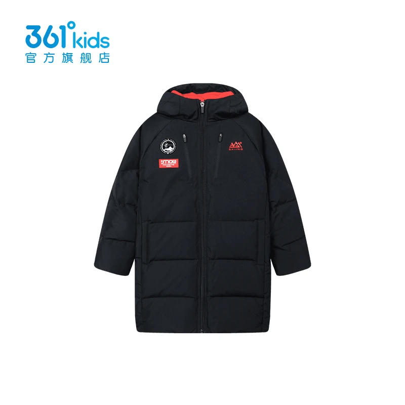 361°kids男童冬季新款中长羽绒服中大童连帽保暖羽绒服K52342905