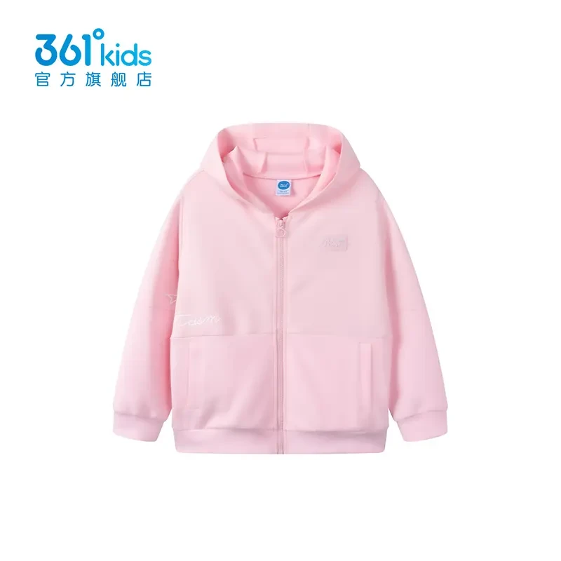 361°kids儿童春季新款针织舒适中大童运动长袖连帽外套K62331606