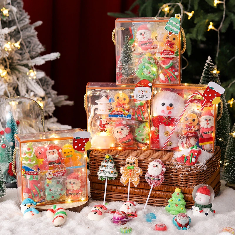 圣诞节平安夜礼盒装棉花糖果送男女生女朋友儿童幼儿园零食大礼包