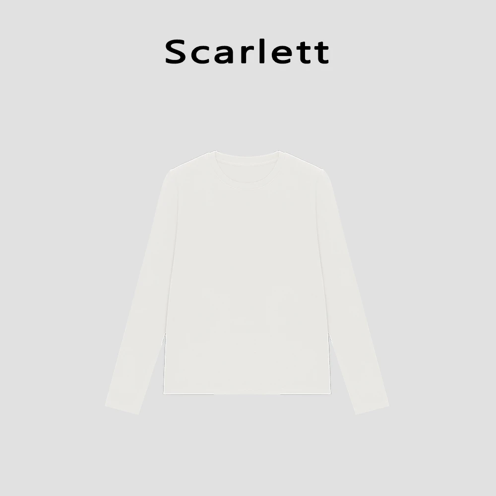 Scarlett【云朵T】基础款百搭必备自发热磨毛打底衫T恤7078